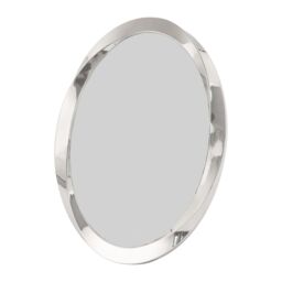 Happy Homewares Modern Oval Nickel Plated Metal 4x6 Picture Frame with Twisting Design in Metallic Silver - thumbnail 1