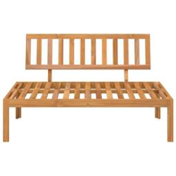 Berkfield Home Garden Pallet Middle Sofa Solid Wood Acacia in Brown - thumbnail 3