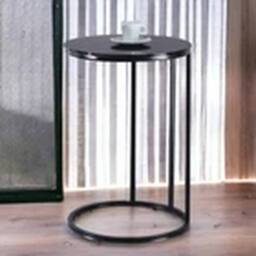 Havendro C-Shape Sofa Bed End Portable Small Couch Table Black - thumbnail 2