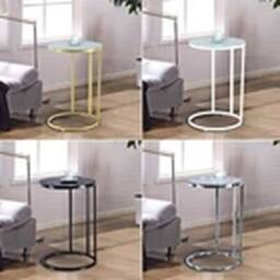 Havendro C-Shape Sofa Bed End Portable Small Couch Table Black - thumbnail 3