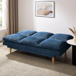 Home Detail Poppy Sofa Bed in Blue - Size: 3 Seater - thumbnail 3