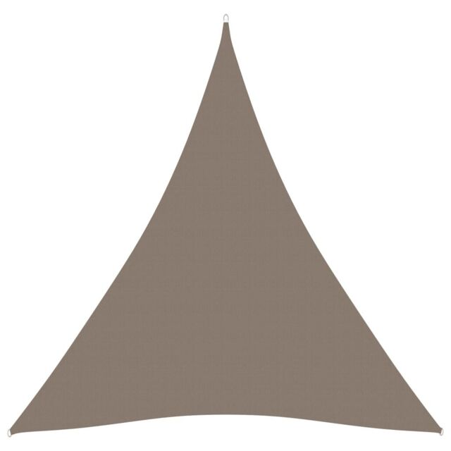 Berkfield Home Sunshade Sail Oxford Fabric Triangular 4x4x4 m Taupe in Beige - image 1