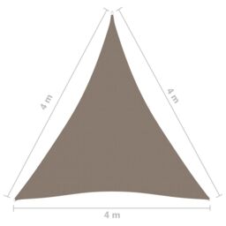 Berkfield Home Sunshade Sail Oxford Fabric Triangular 4x4x4 m Taupe in Beige - thumbnail 6