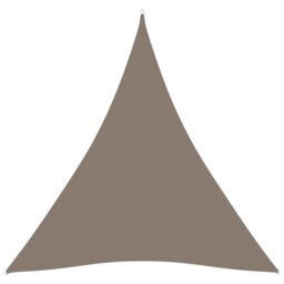 Berkfield Home Sunshade Sail Oxford Fabric Triangular 4x4x4 m Taupe in Beige - thumbnail 1