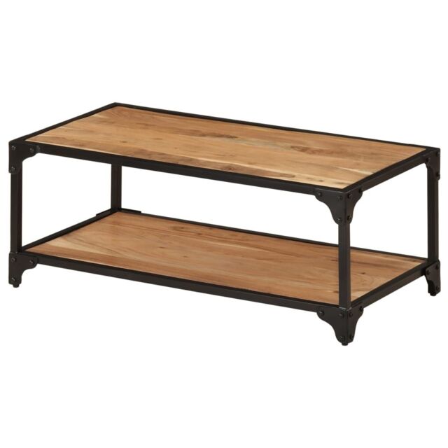 Berkfield Home Coffee Table 90x45x35 cm Solid Acacia Wood in Brown - Size: 90 x 45 x 35 cm - image 1