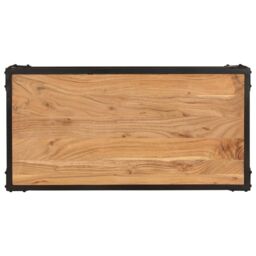 Berkfield Home Coffee Table 90x45x35 cm Solid Acacia Wood in Brown - Size: 90 x 45 x 35 cm - thumbnail 4