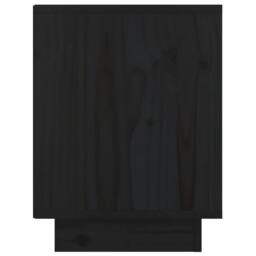 Berkfield Home Bedside Cabinets 2 pcs Black 40x30x40 cm Solid Wood Pine - Size: 40 x 30 x 40 cm - thumbnail 6