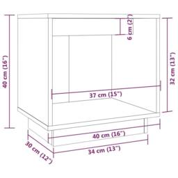 Berkfield Home Bedside Cabinets 2 pcs Black 40x30x40 cm Solid Wood Pine - Size: 40 x 30 x 40 cm - thumbnail 8