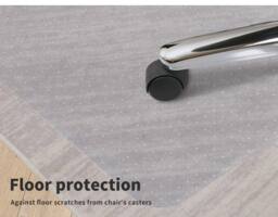 Marlow Office Chair Mat Hard Floor for Carpet Protector PVC Non Slip 120x90cm in Clear - Size: 120x90 cm - thumbnail 2