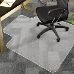 Marlow Office Chair Mat Hard Floor for Carpet Protector PVC Non Slip 120x90cm in Clear - Size: 120x90 cm - thumbnail 8