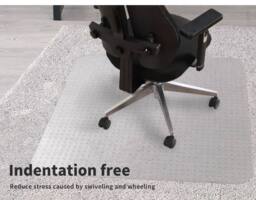 Marlow Office Chair Mat Hard Floor for Carpet Protector PVC Non Slip 120x90cm in Clear - Size: 120x90 cm - thumbnail 5