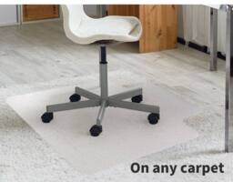 Marlow Office Chair Mat Hard Floor for Carpet Protector PVC Non Slip 120x90cm in Clear - Size: 120x90 cm - thumbnail 9