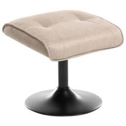 Wyld and Coco Recliner Armchair with Swivel and Footstool - Taupe Polyester in Beige - thumbnail 9