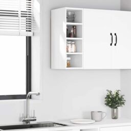 Berkfield Home Hanging Cabinet White 20x29.5x60 cm Engineered Wood - thumbnail 3