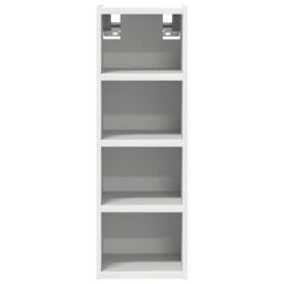Berkfield Home Hanging Cabinet White 20x29.5x60 cm Engineered Wood - thumbnail 4