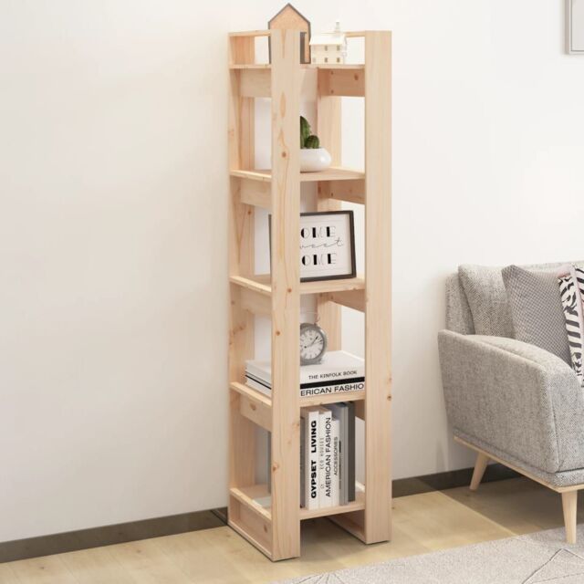Berkfield Home Book Cabinet/Room Divider 41x35x160 cm Solid Wood Pine in Brown - Size: 41 x 35 x 160 cm - image 1