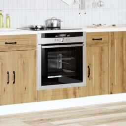 Berkfield Home Oven Cabinet Kalmar Artisan Oak Engineered Wood in Brown - thumbnail 3