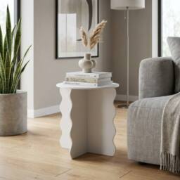 Garden Greatness Blanc Wave Side Table in Brown - Size: 1 Pack - thumbnail 1