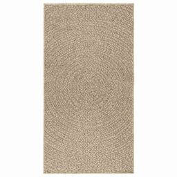 Berkfield Home Rug ZIZUR Beige 80x150 cm Jute Look Indoor & Outdoor - Size: Medium - thumbnail 2