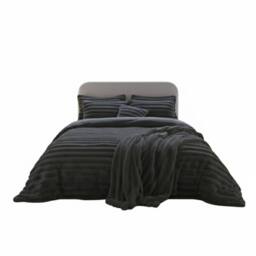 Snug City Luxury Big Cord Blanket Thick Ribbed Throw Ultimate Comfort Warmth in Grey - Size: 150 cm x 200 cm - thumbnail 2