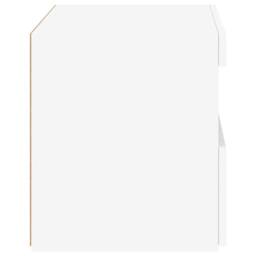 Berkfield Home Bedside Cabinet with LED Lights White 50x40x45 cm - Size: 50 x 40 x 45 cm - thumbnail 9