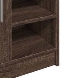 Berkfield Home Sink Cabinet Brown Oak 63x29x55 cm Engineered Wood - Size: 63 x 29 x 55 cm - thumbnail 9
