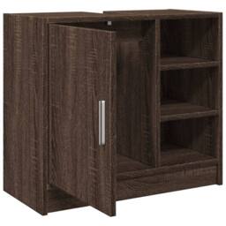 Berkfield Home Sink Cabinet Brown Oak 63x29x55 cm Engineered Wood - Size: 63 x 29 x 55 cm - thumbnail 5