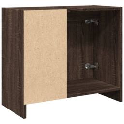 Berkfield Home Sink Cabinet Brown Oak 63x29x55 cm Engineered Wood - Size: 63 x 29 x 55 cm - thumbnail 7