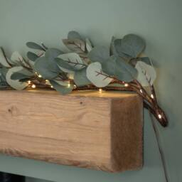 Samuel Alexander 1.8m Eucalyptus Christmas Garland with 130 Warm White LEDs in Green - thumbnail 3