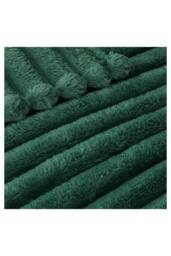 Dyzi Supersoft Ribbed Fleece Throw Blanket for Couch & Bed - Cozy Jacquard Home Blanket in Dark Green - Size: 150 cm x 200 cm - thumbnail 4