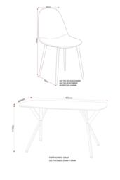 Seconique Athens Rectangular Dining Set in Brown - thumbnail 6
