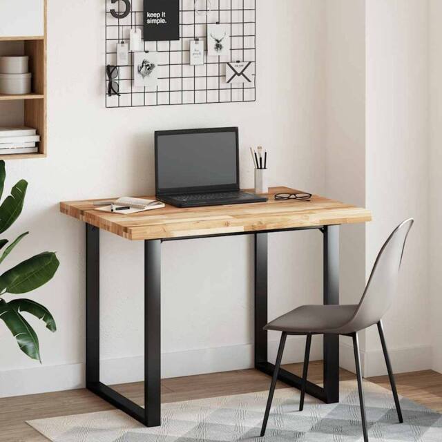 Berkfield Home Desk Top Oil Finished 100x80x4 cm Solid Wood Acacia in Brown - Size: 100 x 80 x 4 cm - image 1
