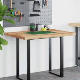 Berkfield Home Desk Top Oil Finished 100x80x4 cm Solid Wood Acacia in Brown - Size: 100 x 80 x 4 cm - thumbnail 3