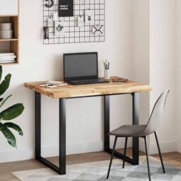Berkfield Home Desk Top Oil Finished 100x80x4 cm Solid Wood Acacia in Brown - Size: 100 x 80 x 4 cm - thumbnail 1