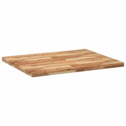Berkfield Home Desk Top Oil Finished 100x80x4 cm Solid Wood Acacia in Brown - Size: 100 x 80 x 4 cm - thumbnail 4