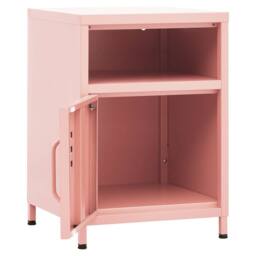 Berkfield Home Nightstand Pink 35x35x51 cm Steel - Size: 35 x 35 x 51 cm - thumbnail 6