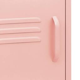 Berkfield Home Nightstand Pink 35x35x51 cm Steel - Size: 35 x 35 x 51 cm - thumbnail 8