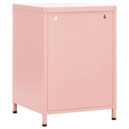 Berkfield Home Nightstand Pink 35x35x51 cm Steel - Size: 35 x 35 x 51 cm - thumbnail 5