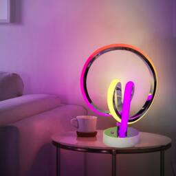 Garwarm 26.5cm RGB LED Novelty Table Lamp in Silver - thumbnail 2