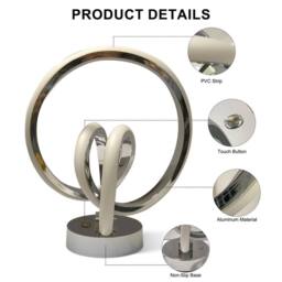 Garwarm 26.5cm RGB LED Novelty Table Lamp in Silver - thumbnail 8