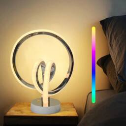 Garwarm 26.5cm RGB LED Novelty Table Lamp in Silver