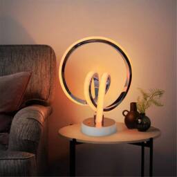 Garwarm 26.5cm RGB LED Novelty Table Lamp in Silver - thumbnail 5