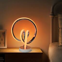 Garwarm 26.5cm RGB LED Novelty Table Lamp in Silver - thumbnail 6