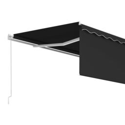Berkfield Home Manual Retractable Awning with Blind 4x3m Anthracite in Black - thumbnail 4