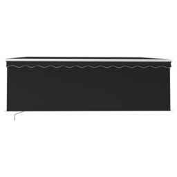 Berkfield Home Manual Retractable Awning with Blind 4x3m Anthracite in Black - thumbnail 3
