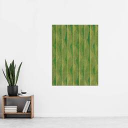 "Artery8 Green Lines Vintage Pattern Vintage Japan Wall Art Print Korin - Size: W12"" x H16""" - thumbnail 4