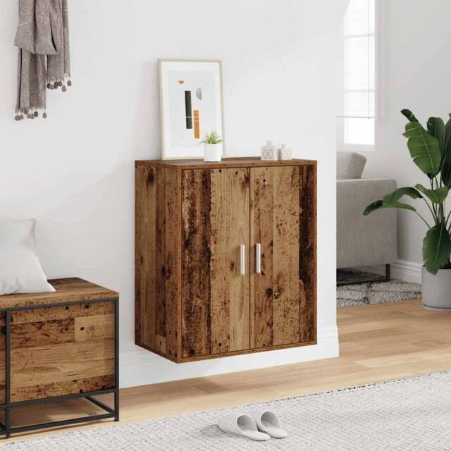 Berkfield Home Shoe Cabinet Old Wood 60x35x70 cm Engineered Wood in Brown - Size: 60 x 35 x 70 cm - image 1