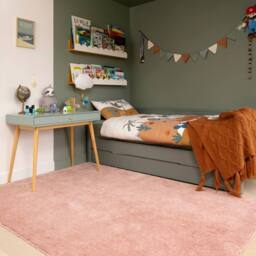 Kukoon Pink Washable Machine Wash Shaggy Rug - Size: 120 cm x 170 cm - thumbnail 2