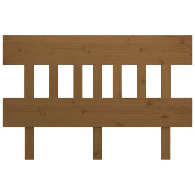 Berkfield Home Beautiful Bed Headboard Honey Brown 123.5x3x81 cm Solid Wood Pine - image 1