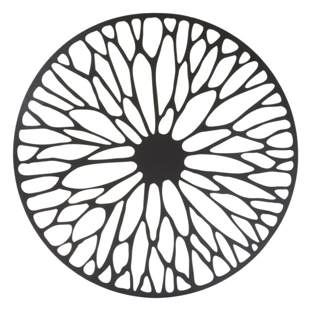 Orsina Large Black Floral Metal Wall Art, Modern Artwork For Contemporary Homes, Metal Wall Decor, Flower Artwork - image 1